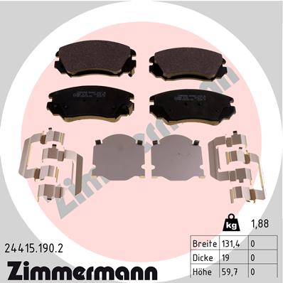 Placute frana ZIMMERMANN 24415.190.2
