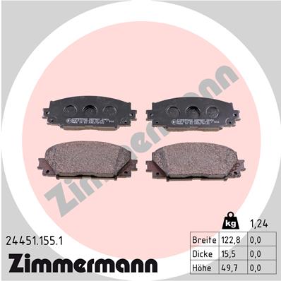 Placute frana ZIMMERMANN 24451.155.1