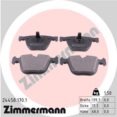 Placute frana ZIMMERMANN 24458.170.1