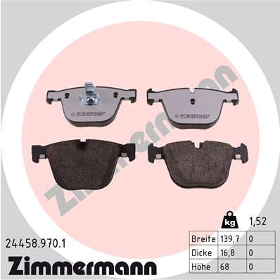 Placute frana ZIMMERMANN 24458.970.1