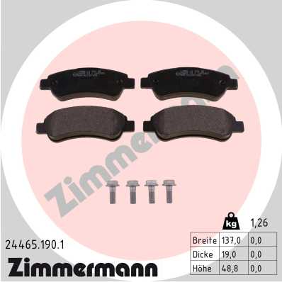 Placute frana ZIMMERMANN 24465.190.1