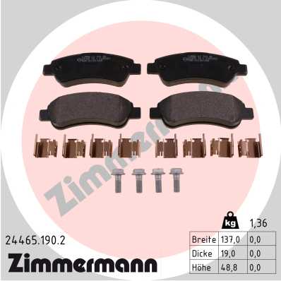 Placute frana ZIMMERMANN 24465.190.2