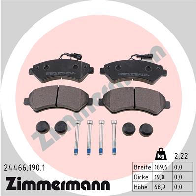 Placute frana ZIMMERMANN 24466.190.1