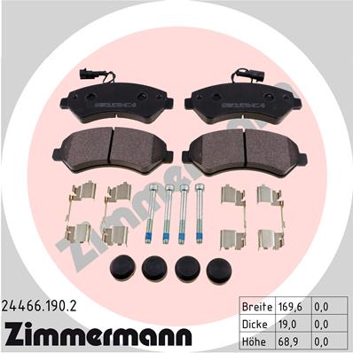 Placute frana ZIMMERMANN 24466.190.2
