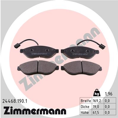 Placute frana ZIMMERMANN 24468.190.1