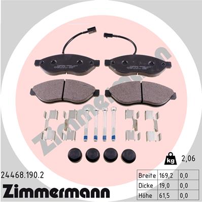 Placute frana ZIMMERMANN 24468.190.2
