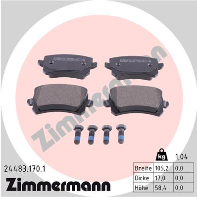 Placute frana ZIMMERMANN 24483.170.1