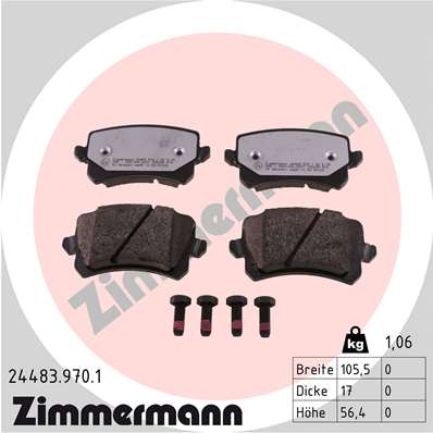 Placute frana ZIMMERMANN 24483.970.1