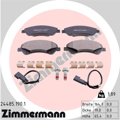 Placute frana ZIMMERMANN 24485.190.1