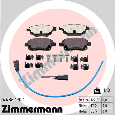 Placute frana ZIMMERMANN 24486.170.1