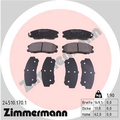 Placute frana ZIMMERMANN 24510.170.1