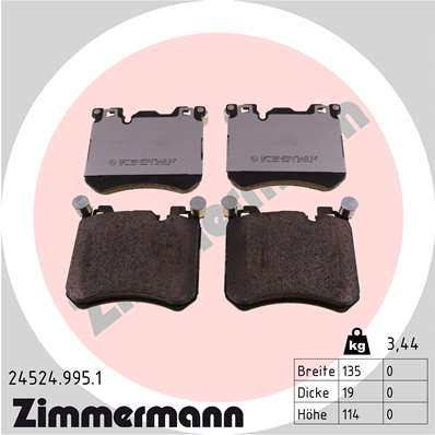 Placute frana ZIMMERMANN 24524.995.1