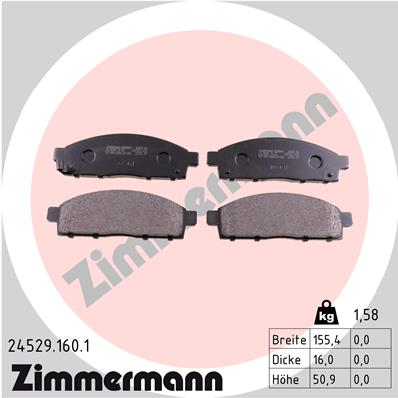 Placute frana ZIMMERMANN 24529.160.1