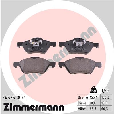 Placute frana ZIMMERMANN 24535.180.1