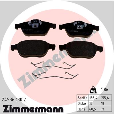 Placute frana ZIMMERMANN 24536.180.2