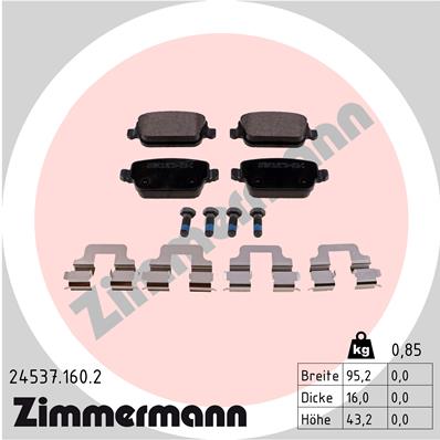 Placute frana ZIMMERMANN 24537.160.2