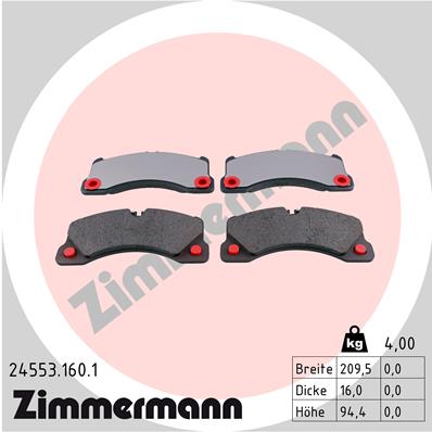 Placute frana ZIMMERMANN 24553.160.1
