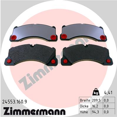 Placute frana ZIMMERMANN 24553.160.9