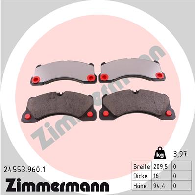 Placute frana ZIMMERMANN 24553.960.1