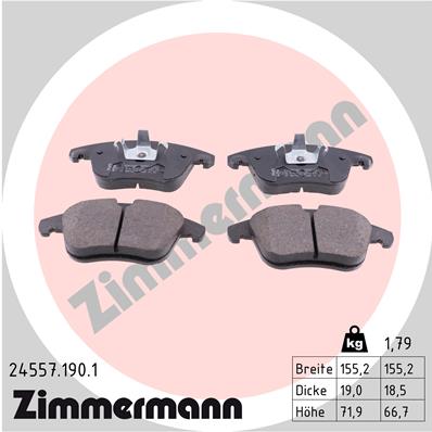 Placute frana ZIMMERMANN 24557.190.1