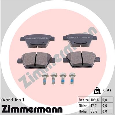 Placute frana ZIMMERMANN 24563.165.1