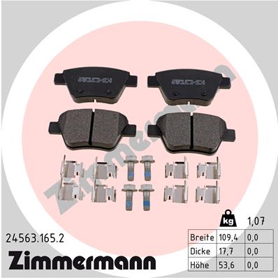 Placute frana ZIMMERMANN 24563.165.2