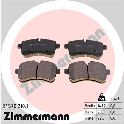Placute frana ZIMMERMANN 24570.210.1
