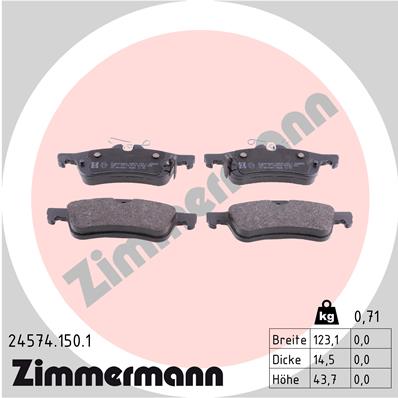 Placute frana ZIMMERMANN 24574.150.1