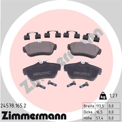 Placute frana ZIMMERMANN 24578.165.2