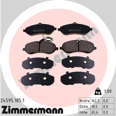 Placute frana ZIMMERMANN 24595.185.1