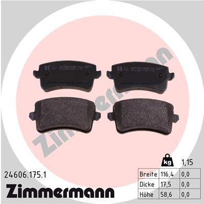 Placute frana ZIMMERMANN 24606.175.1