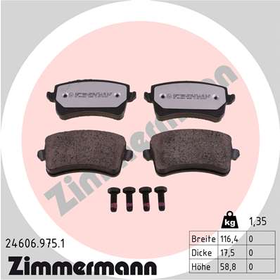 Placute frana ZIMMERMANN 24606.975.1