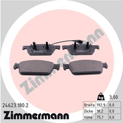 Placute frana ZIMMERMANN 24623.180.2