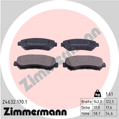 Placute frana ZIMMERMANN 24632.170.1