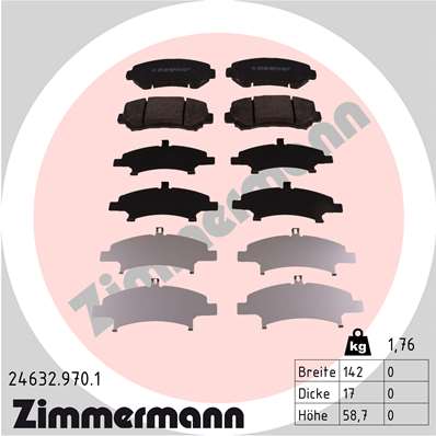 Placute frana ZIMMERMANN 24632.970.1