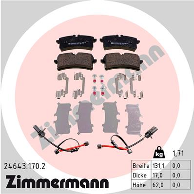 Placute frana ZIMMERMANN 24643.170.2