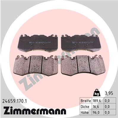 Placute frana ZIMMERMANN 24659.170.1