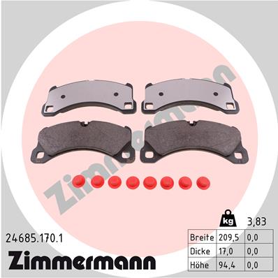Placute frana ZIMMERMANN 24685.170.1