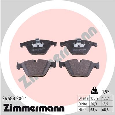 Placute frana ZIMMERMANN 24688.200.1