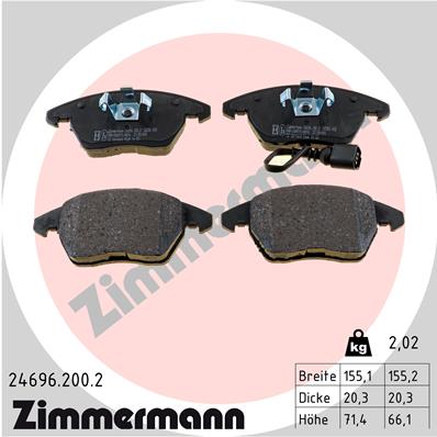 Placute frana ZIMMERMANN 24696.200.2