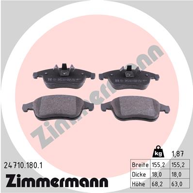 Placute frana ZIMMERMANN 24710.180.1