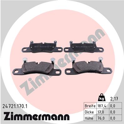 Placute frana ZIMMERMANN 24721.170.1
