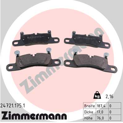 Placute frana ZIMMERMANN 24721.175.1
