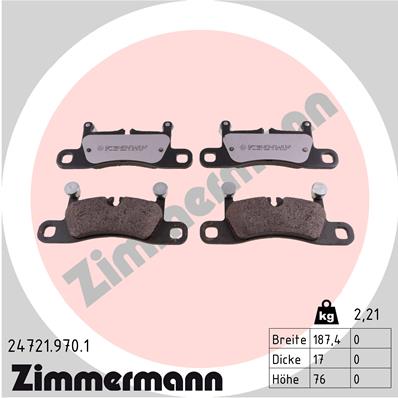 Placute frana ZIMMERMANN 24721.970.1