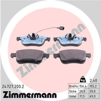 Placute frana ZIMMERMANN 24727.200.2