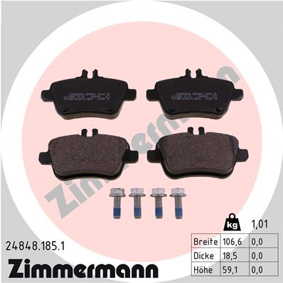 Placute frana ZIMMERMANN 24848.185.1