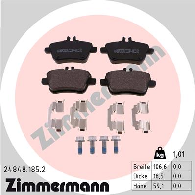 Placute frana ZIMMERMANN 24848.185.2