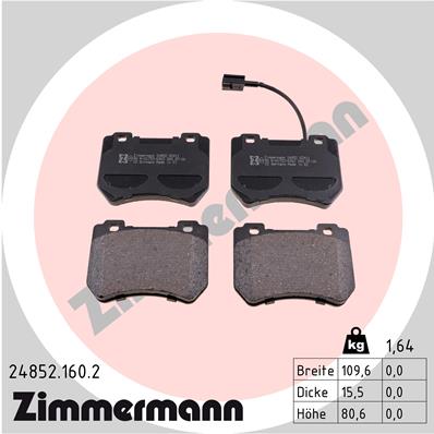 Placute frana ZIMMERMANN 24852.160.2