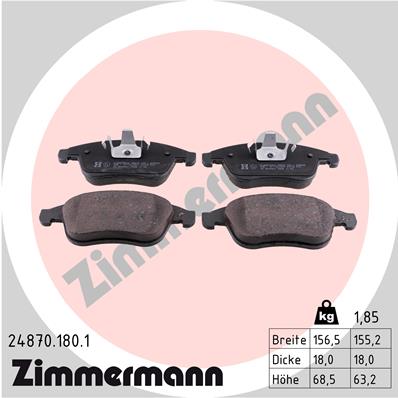 Placute frana ZIMMERMANN 24870.180.1