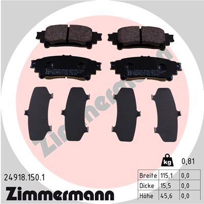 Placute frana ZIMMERMANN 24918.150.1